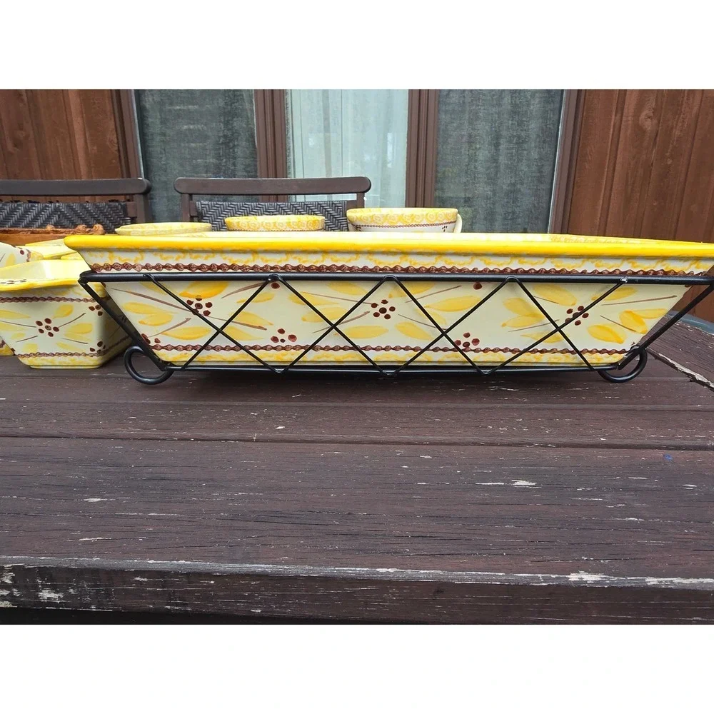 Temp-tations Old World Yellow Bakeware 10‎ Piece Set